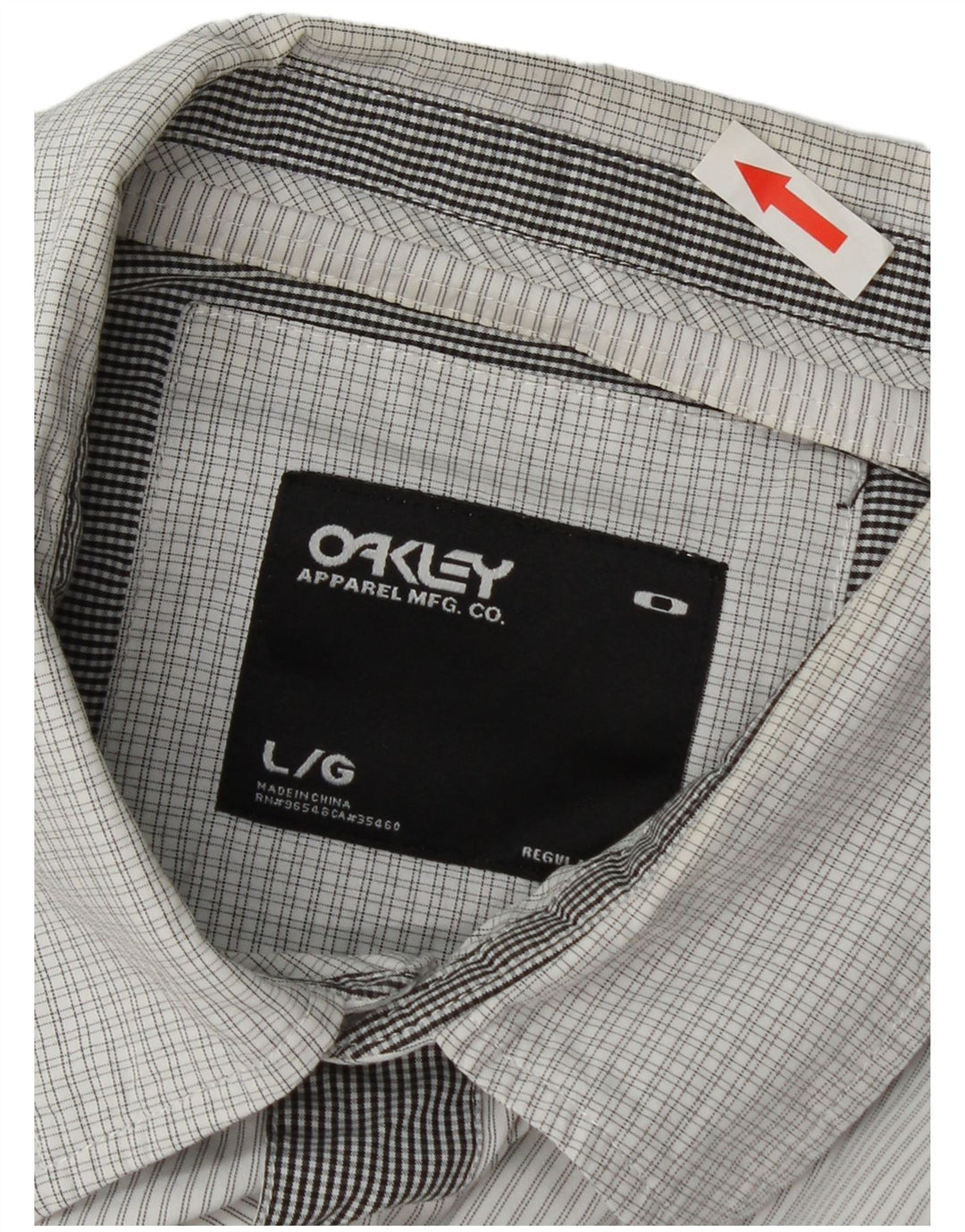 Camicia da uomo Oakley grande patchwork bianco