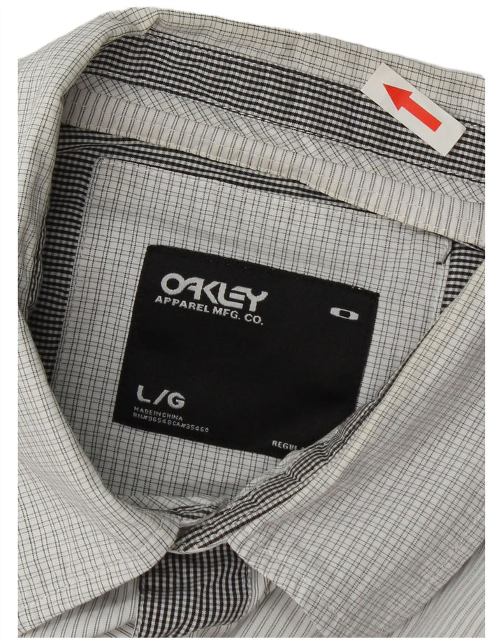 Camicia da uomo Oakley grande patchwork bianco