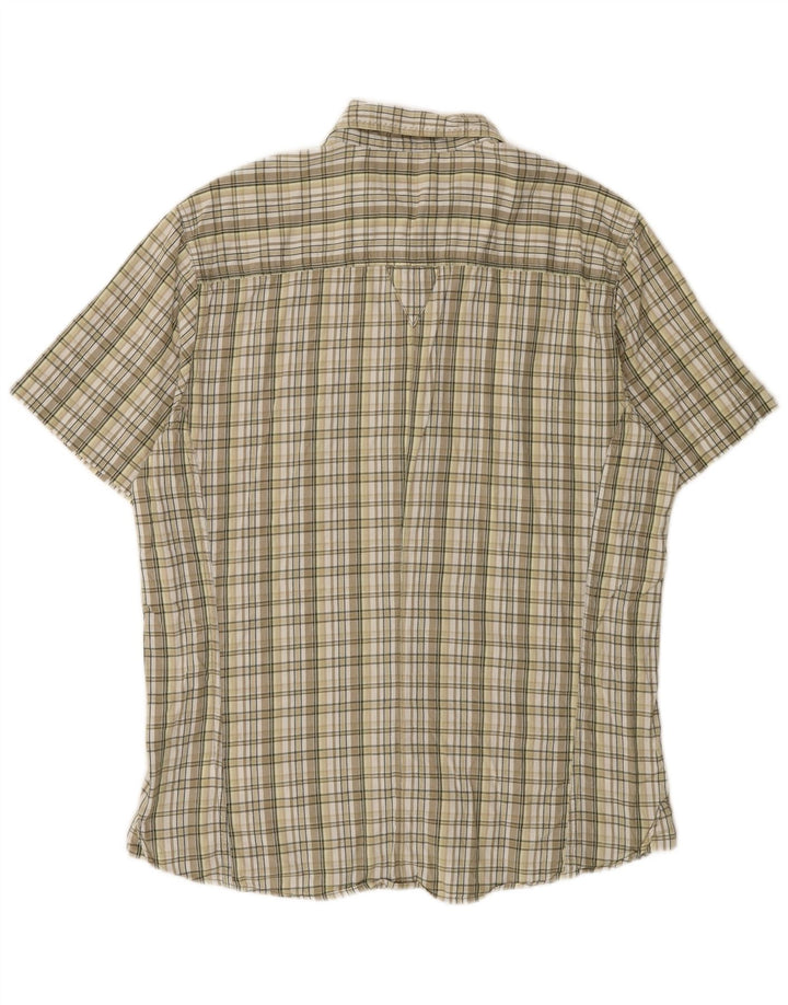 Camicia a maniche corte da uomo Wrangler XL in cotone a quadri beige