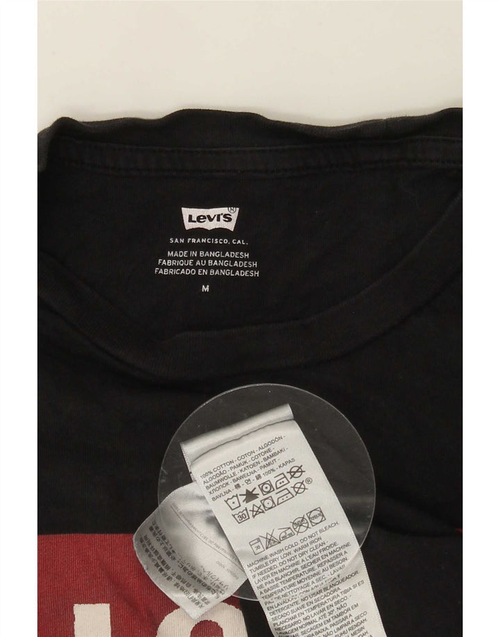 T-shirt grafica da uomo Levi's Top in cotone nero medio