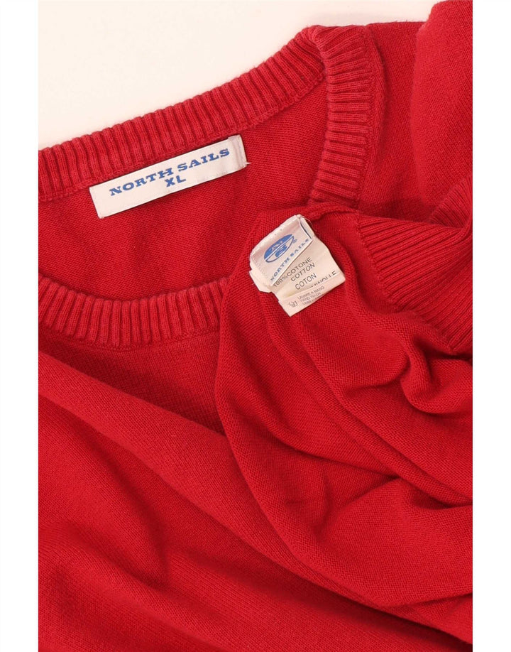 Maglione maglione girocollo da uomo North Sails XL in cotone rosso