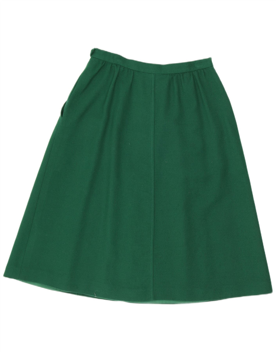 Gonna a trapezio da donna Jaeger UK 14 media W26 lana verde