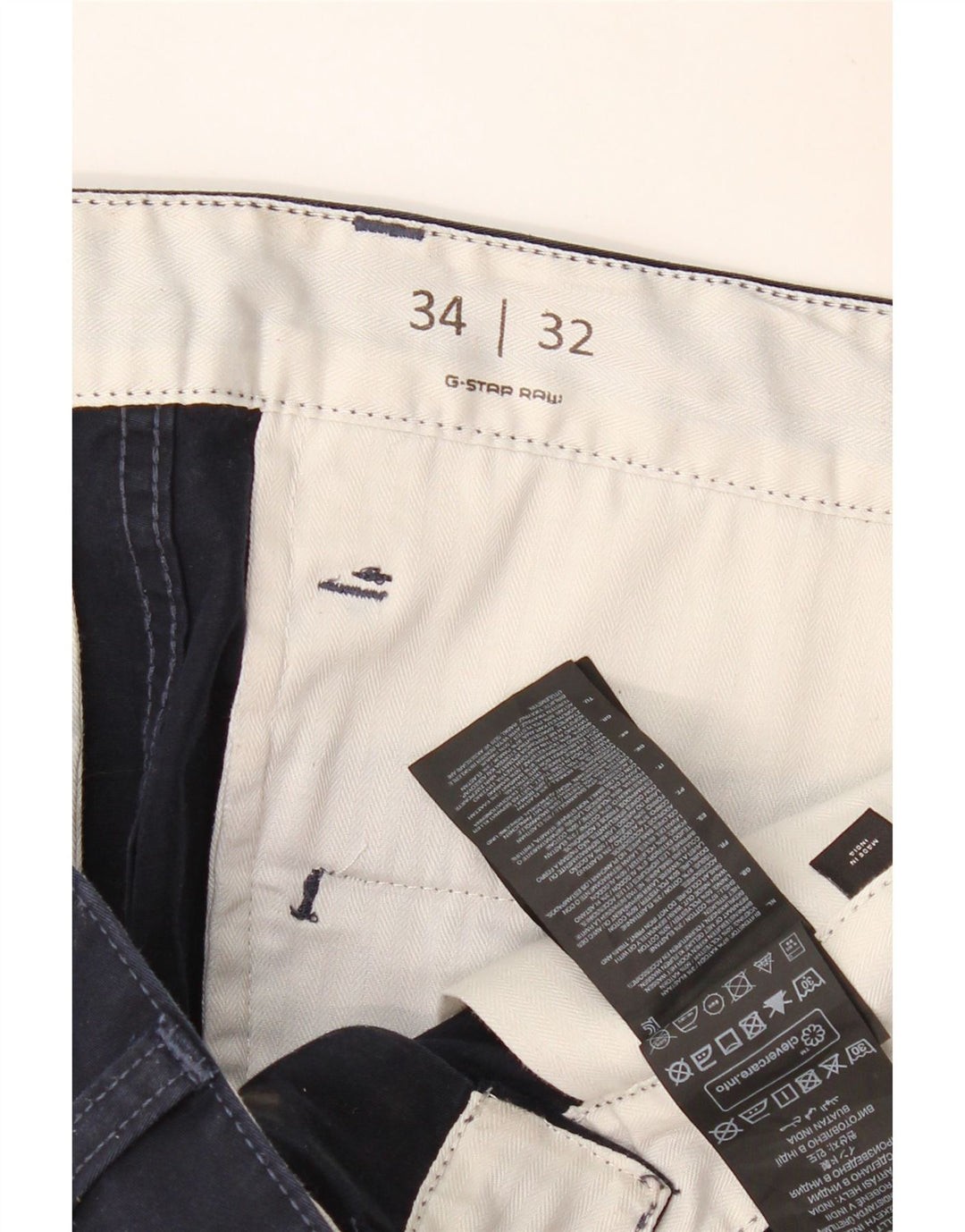 Pantaloni chino slim da uomo G-STAR W34 L32 cotone blu navy