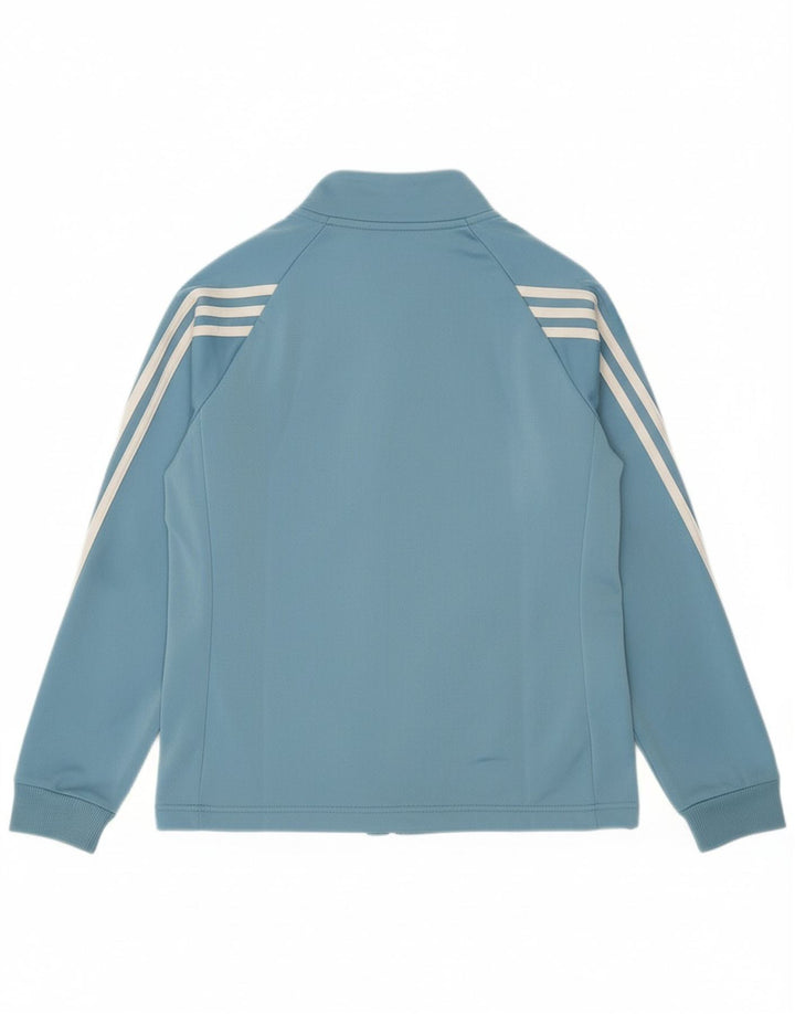ADIDAS Girls Tracksuit Top Jacket 14-15 Years Blue Polyester Vintage Adidas and Second-Hand Adidas from Messina Hembry 