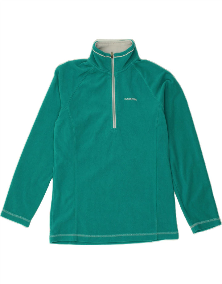 CRAGHOPPERS Womens Zip Neck Fleece Jumper UK 8 Small Green Polyester | Vintage CRAGHOPPERS | Thrift | Second-Hand CRAGHOPPERS | Used Clothing | Messina Hembry 