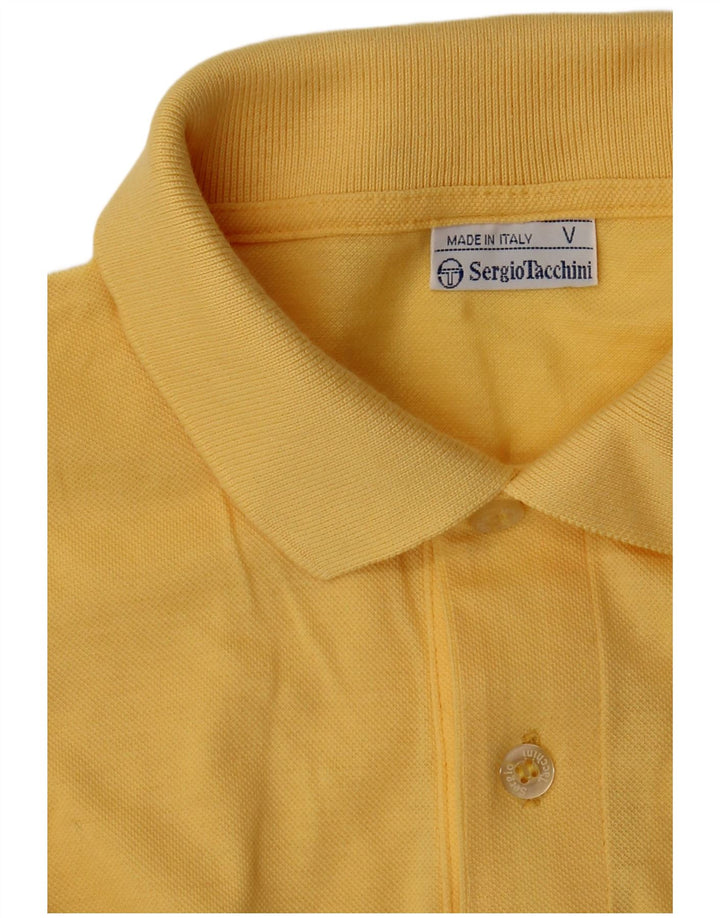 Polo da uomo a maniche lunghe Sergio Tacchini grande gialla