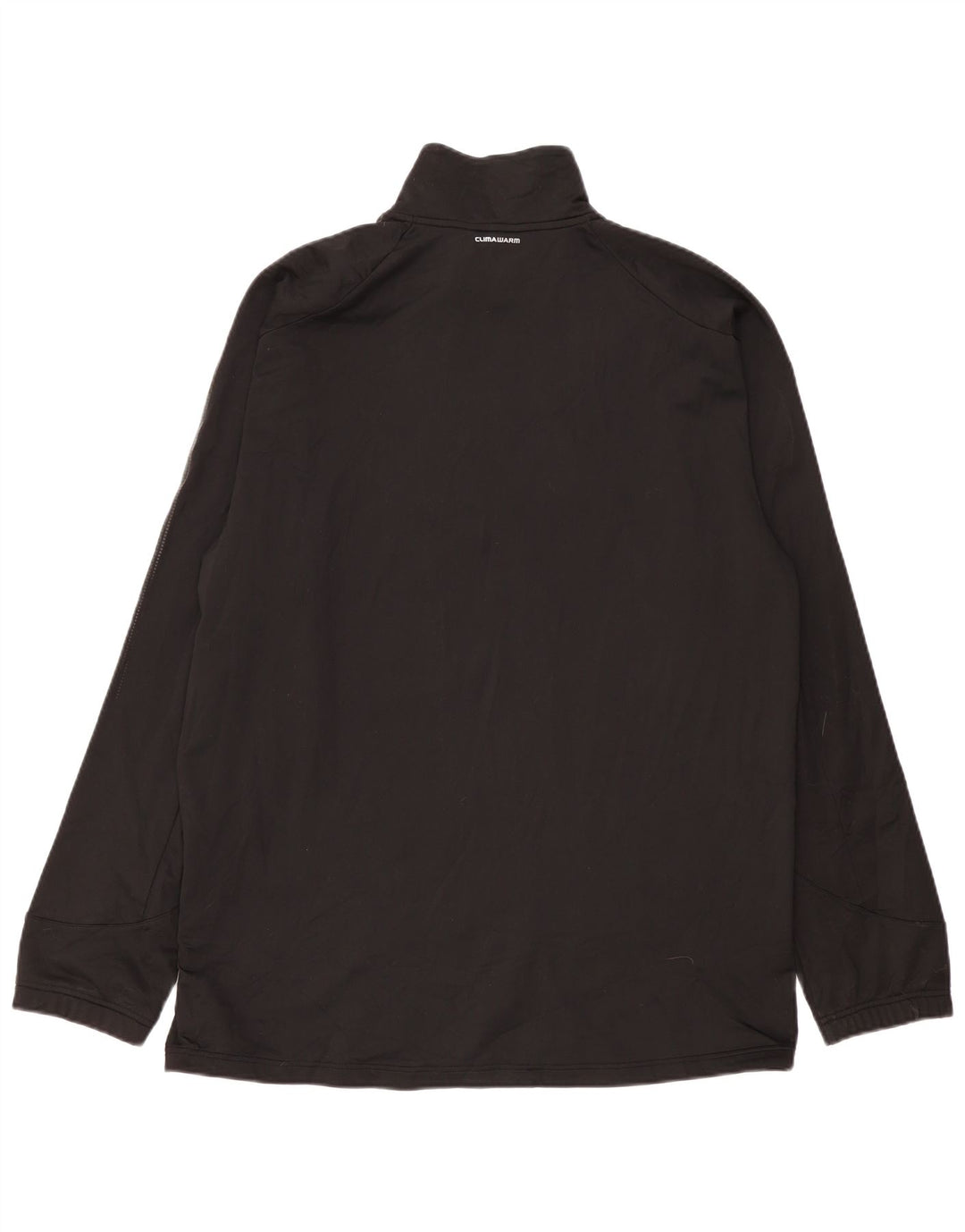 Felpa ADIDAS da uomo Climawarm con zip e collo, maglione XL, poliestere nero