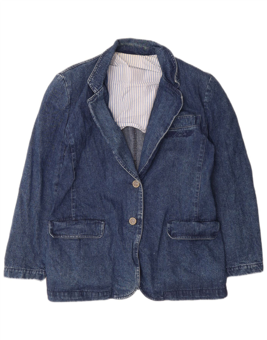 Marina Sport Giacca blazer oversize a 2 bottoni da donna taglia 17 piccola blu