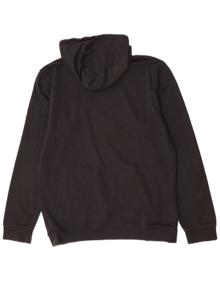 Felpa con cappuccio grafica da uomo Adidas, cotone medio nero
