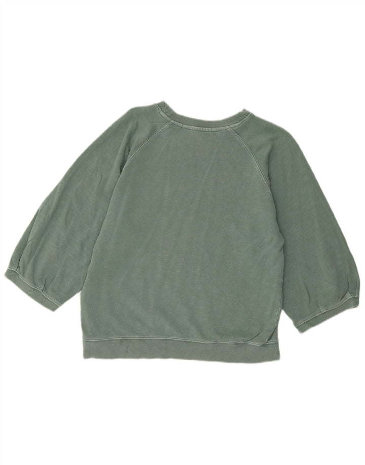 Felpa da donna con maniche a 3/4 di French Connection UK 10 piccola verde