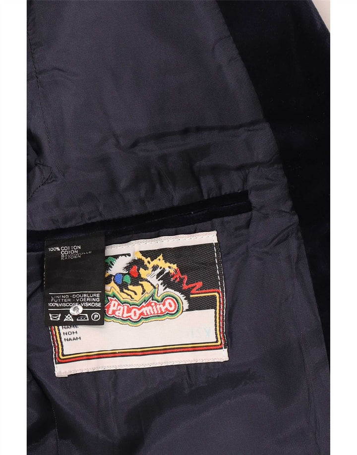 Giacca blazer a 2 bottoni da ragazzo Palomino 11-12 anni in cotone blu navy
