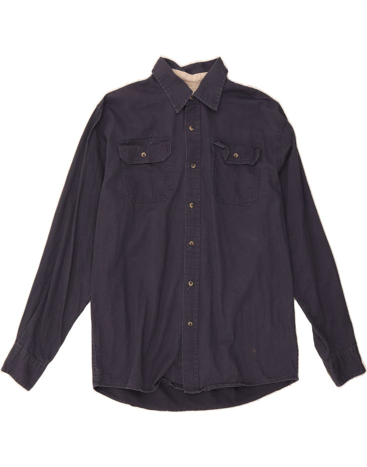 WRANGLER Mens Shirt Medium Navy Blue Cotton Vintage Wrangler and Second-Hand Wrangler from Messina Hembry 