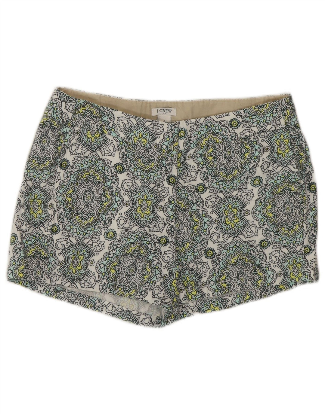 Pantaloncini chino da donna J. CREW US 2 XS W28 cotone Paisley multicolore