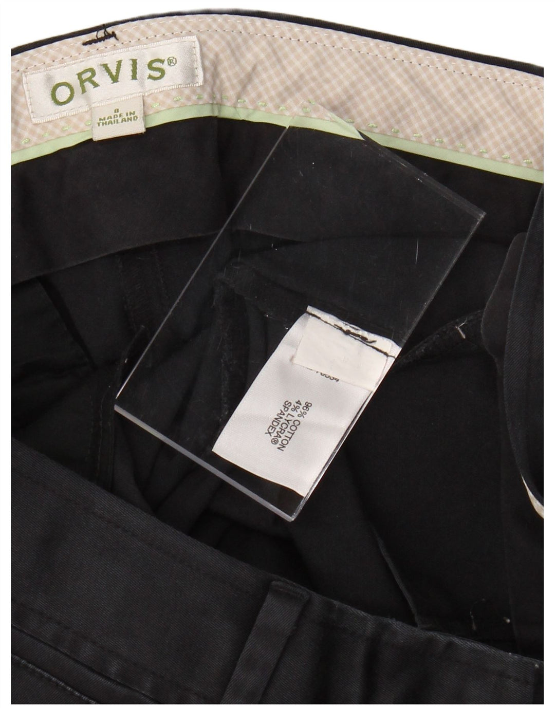 Pantaloni casual slim da donna ORVIS US 8 Medium W28 L27 Cotone nero