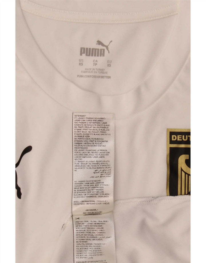 T-shirt grafica Puma da uomo Deutshland Top XS poliestere bianco
