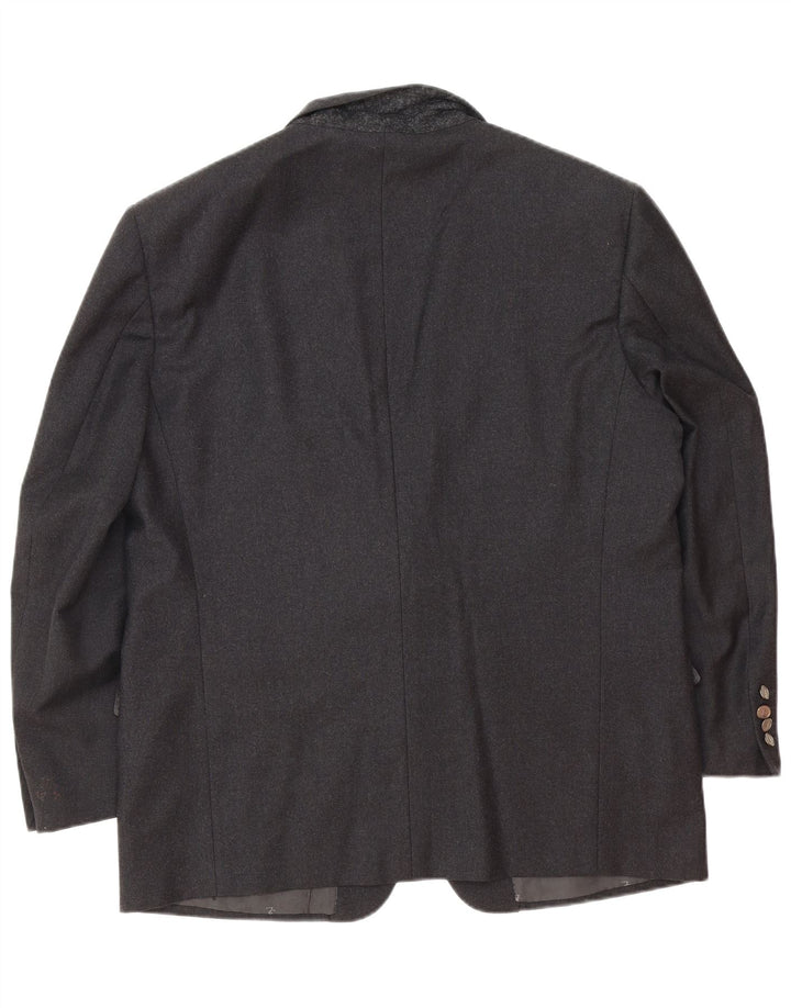 Giacca blazer da uomo a 2 bottoni Yves Saint Laurent IT 56 3XL Classica lana grigia