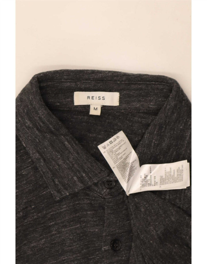 Camicia da uomo Reiss in cotone mélange grigio medio