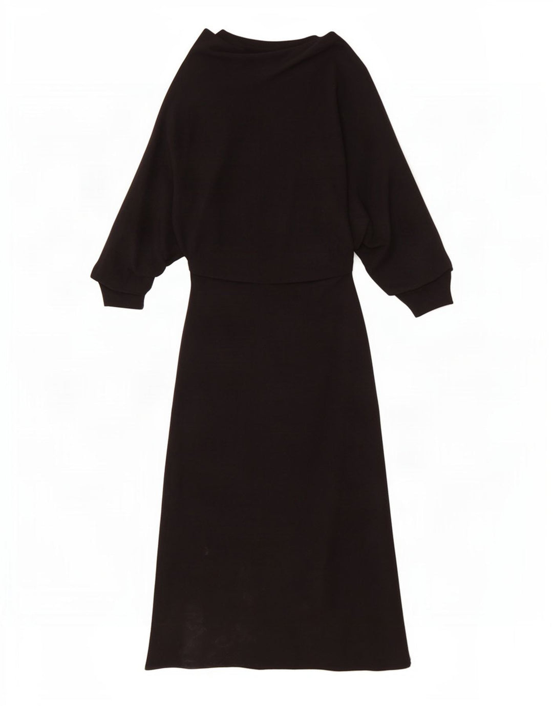 Vestito lungo a maniche lunghe da donna Zara UK 8 Small in viscosa nera