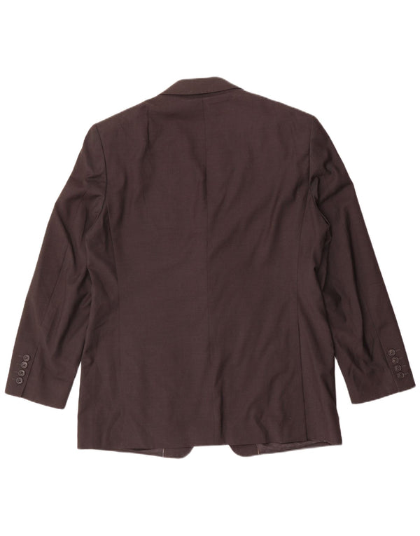 Giacca blazer a 2 bottoni da uomo Marks & Spencer UK 42 Large Marrone New Wool