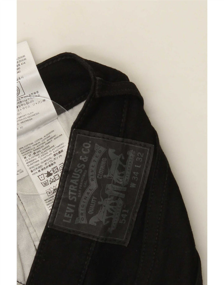 Levi's Uomo 541 Jeans affusolati W34 L32 Cotone nero
