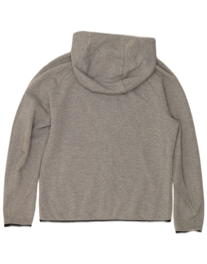 Felpa con cappuccio e zip Nike da uomo, piccola, in cotone grigio screziato