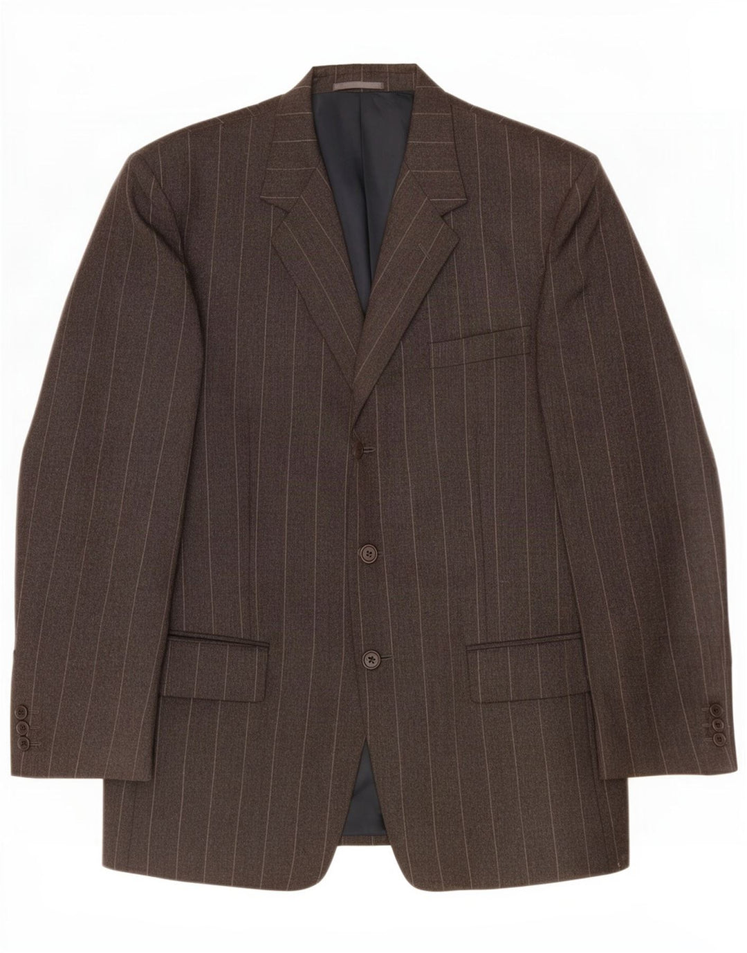 Giacca blazer a 3 bottoni da uomo Paul Smith UK 40 grande lana gessata grigia