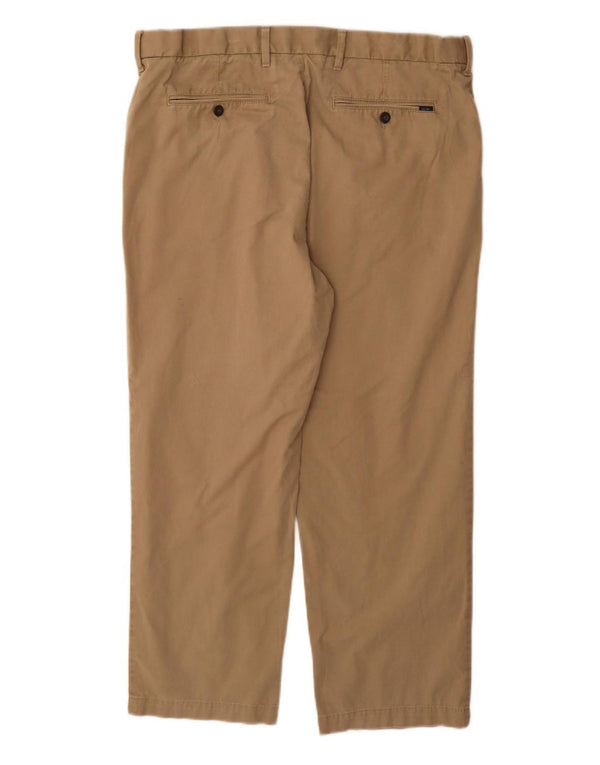 Pantaloni da abito vestibilità regolare da uomo Marks & Spencer W38 L29 cotone beige