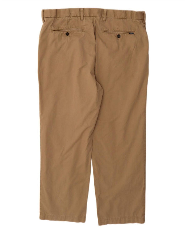 Pantaloni da abito vestibilità regolare da uomo Marks & Spencer W38 L29 cotone beige