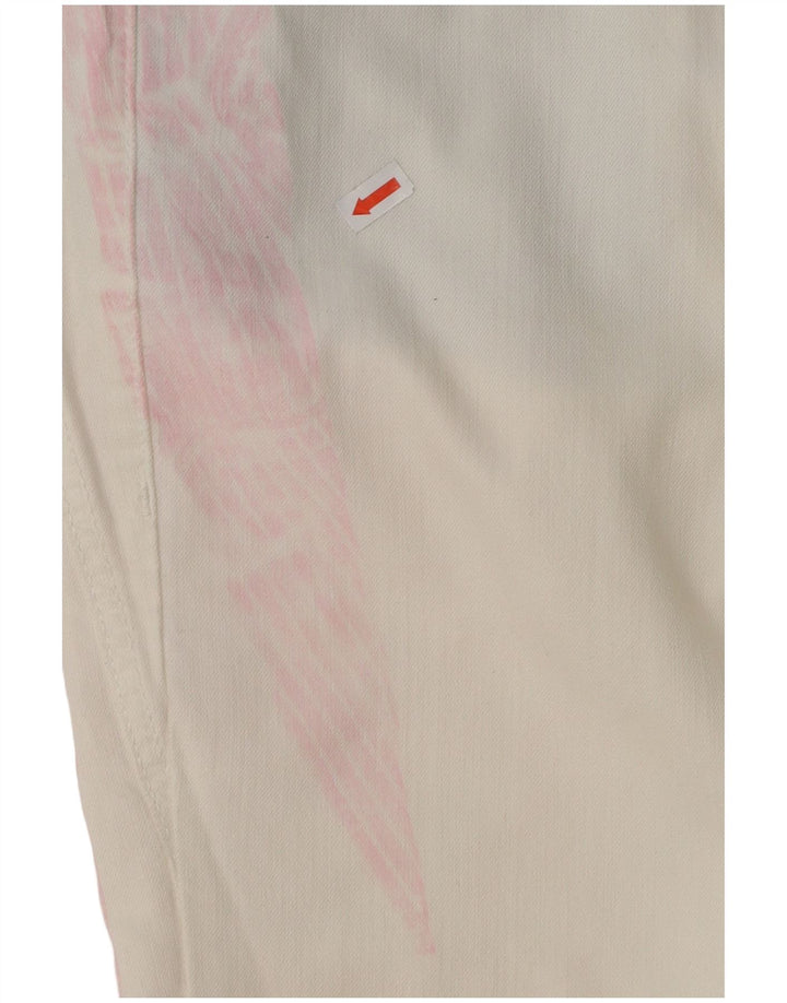 ARMANI Womens Straight Casual Trousers W26 L29 White