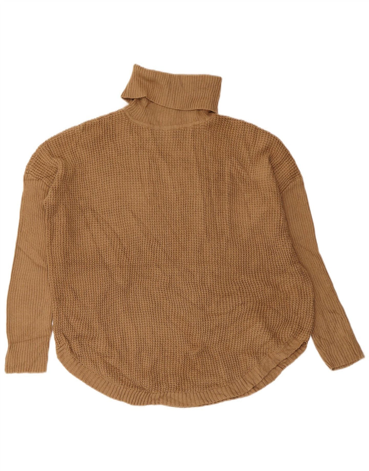 MICHAEL KORS Maglione da donna con collo alto e maglione UK 12 Cotone beige medio