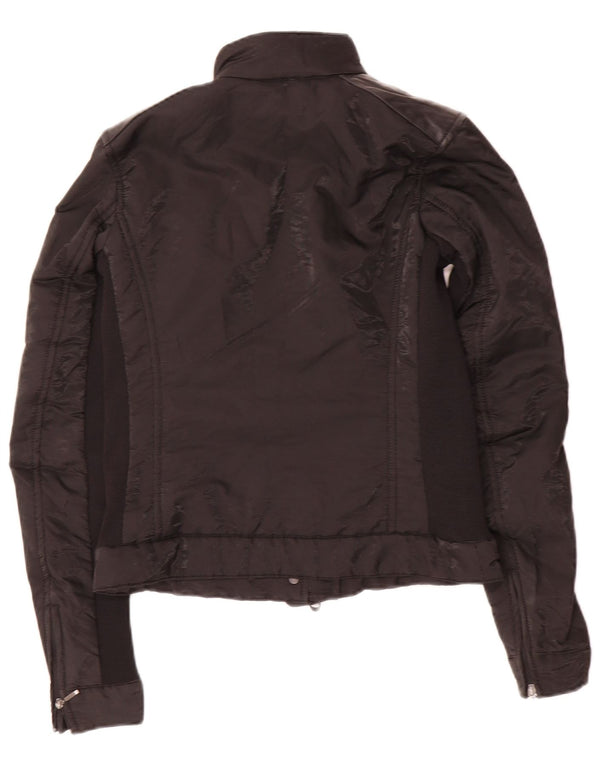 Refrigiwear Giacca da donna Cruz Crop Racer UK 10 Small Nera in polivinile
