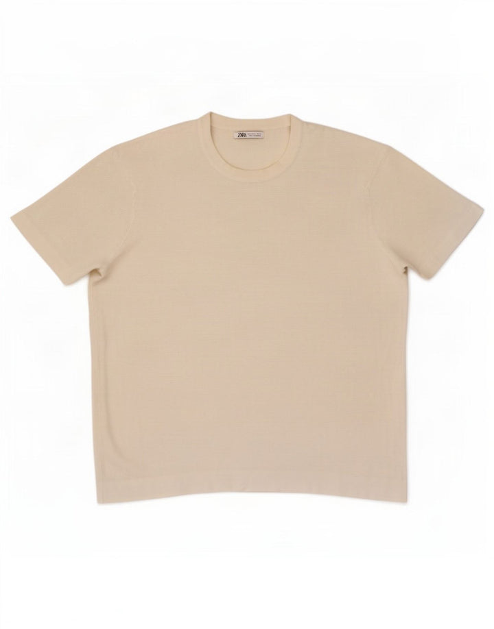 T-shirt Zara da uomo grande bianca