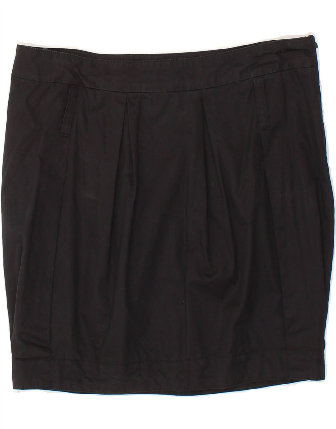 BENETTON Womens Straight Skirt W32 Large Black Cotton Vintage Benetton and Second-Hand Benetton from Messina Hembry 