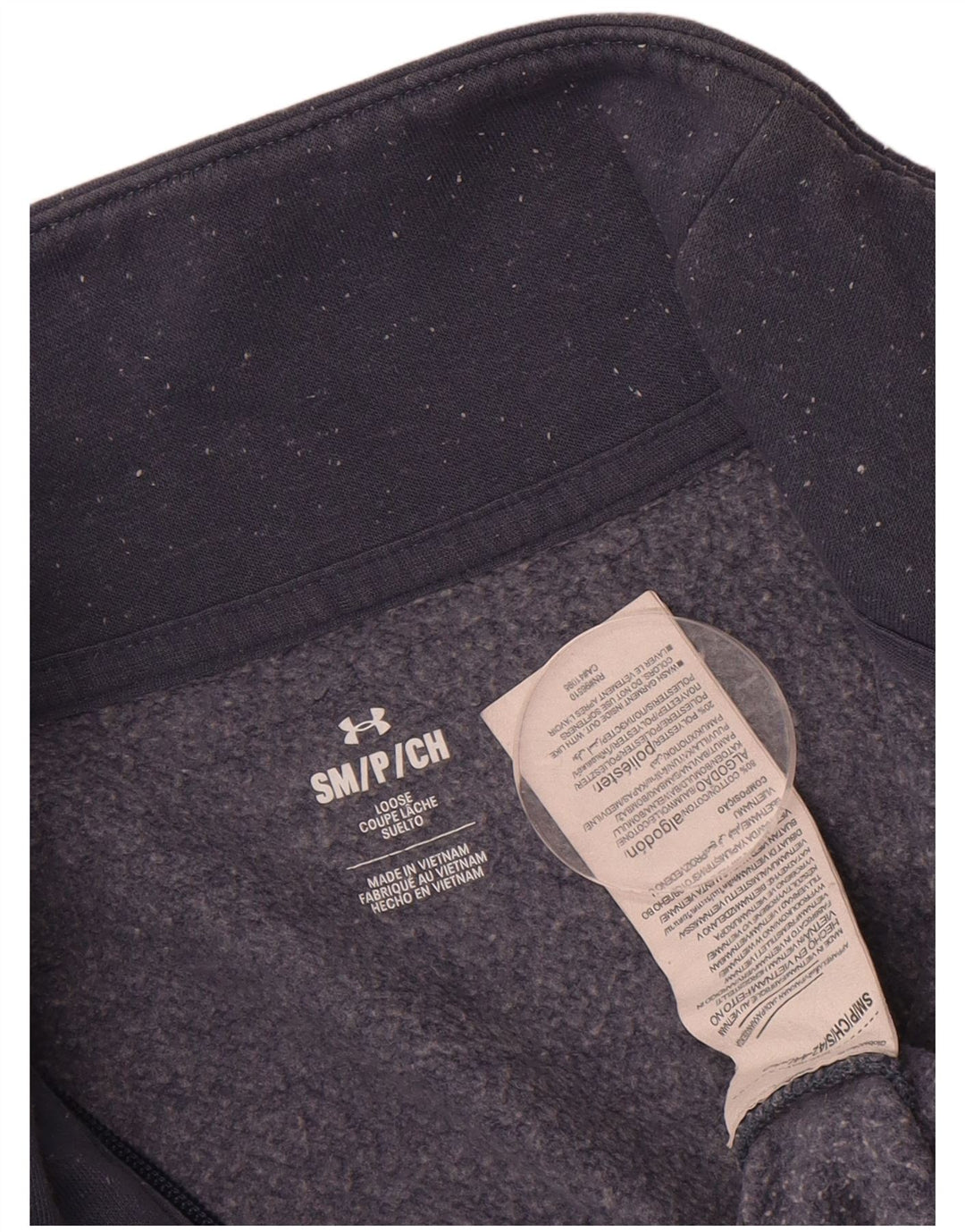 UNDER ARMOUR Womens Oversized Sweatshirt Jumper UK 10 Small Navy Blue