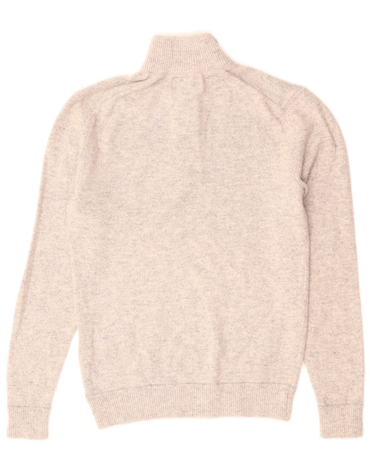 Maglione da uomo con zip e collo Superdry piccolo in cotone grigio