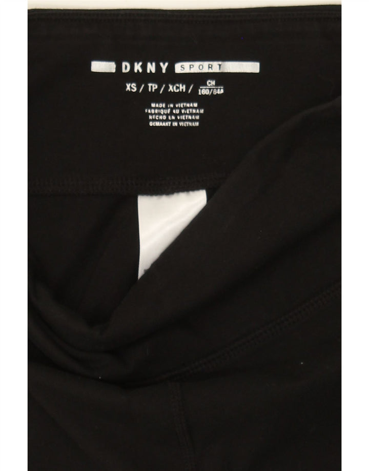 DKNY Womens Leggings UK 6 XS Black Colourblock Vintage Dkny and Second-Hand Dkny from Messina Hembry 