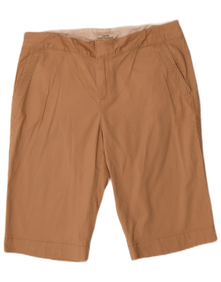 Bermuda da donna IZOD US 8 Medium W32 in cotone marrone
