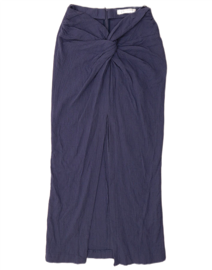 Gonna lunga Zara da donna media W28 in cotone blu