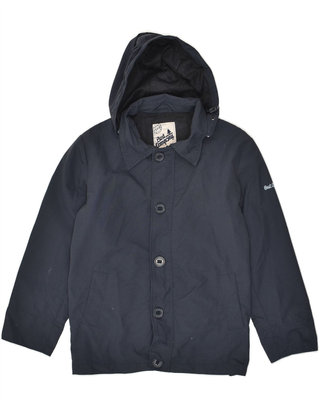 BEST COMPANY Boys Hooded Windbreaker Jacket 11-12 Years Navy Blue | Vintage Best Company | Thrift | Second-Hand Best Company | Used Clothing | Messina Hembry 