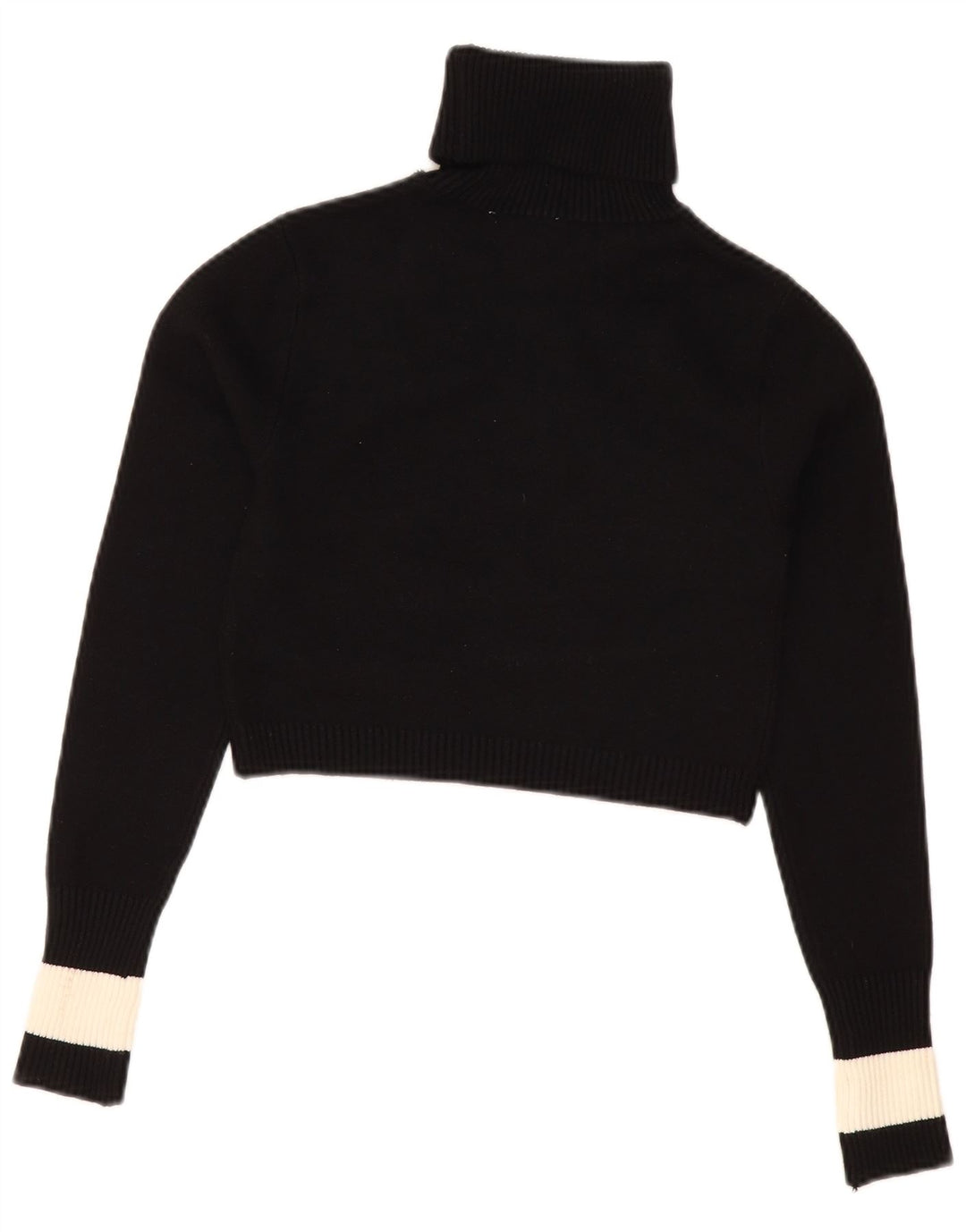 Maglione corto da donna Zara con collo alto, UK 12, color block medio nero