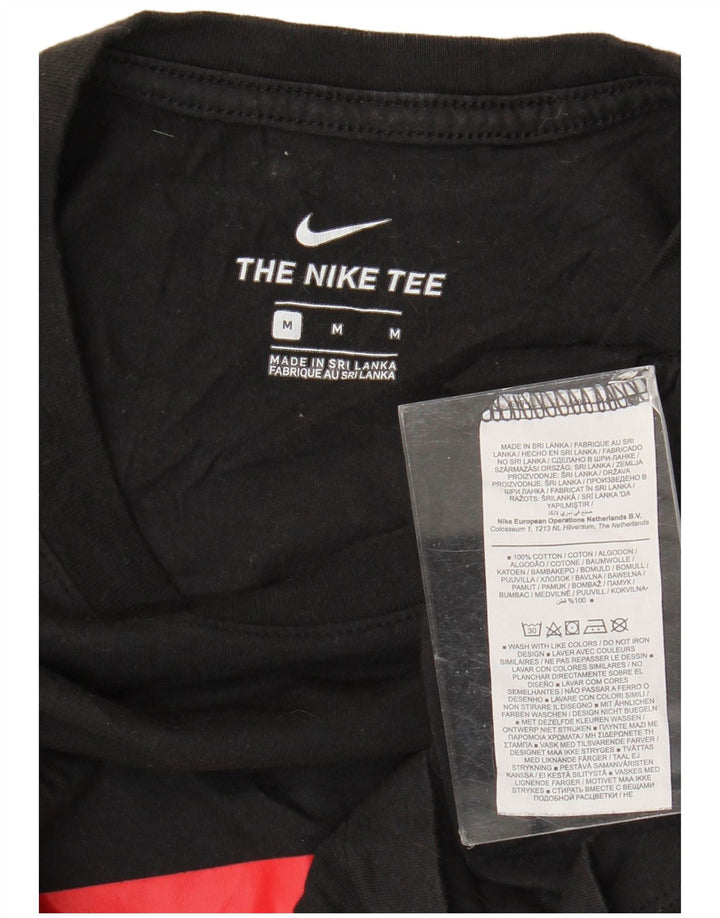 T-shirt grafica da uomo Nike Top in cotone nero medio