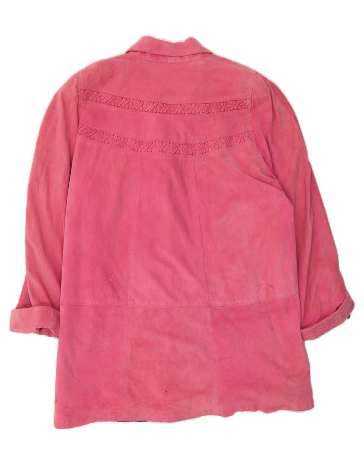 OLTREMODA Womens Suede Overcoat EU 44 XL Pink Leather Vintage Oltremoda and Second-Hand Oltremoda from Messina Hembry 