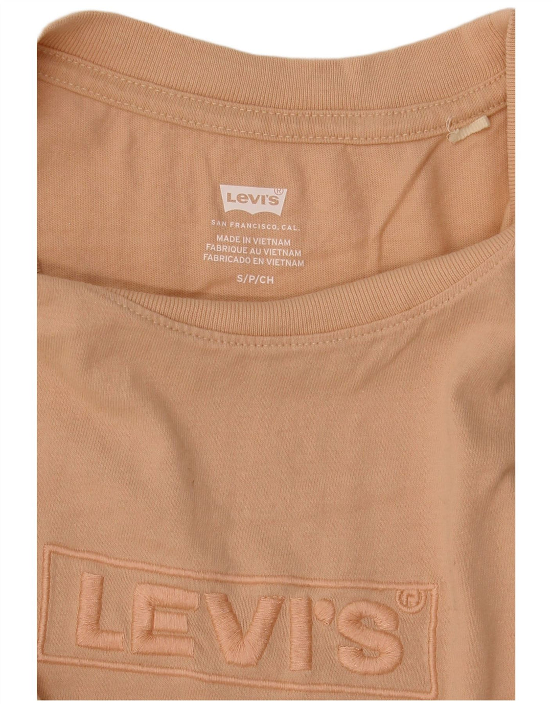 Levi's T-shirt grafica oversize da donna Top UK 10 Small Beige