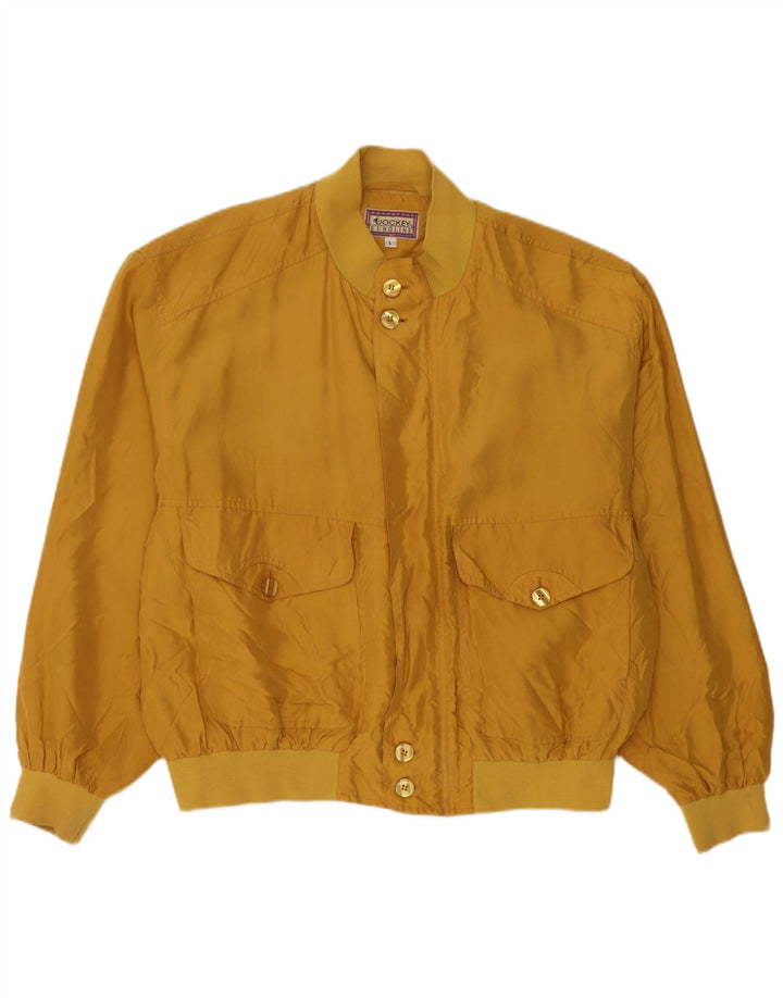 Giubbotto bomber da uomo Jockey UK 40 grande seta gialla