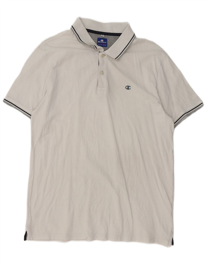 Polo da uomo Champion XL in cotone a righe bianche