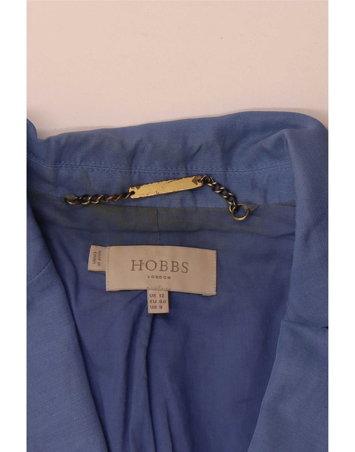 Giacca blazer da donna a 2 bottoni Hobbs UK 12 Lino blu medio