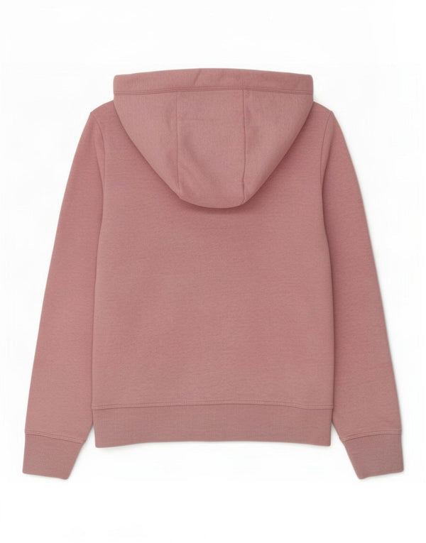 Maglione con cappuccio e zip da donna Superdry UK 12 cotone rosa medio
