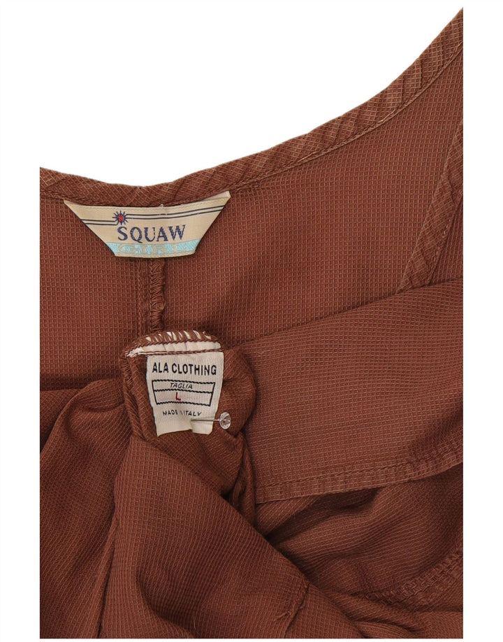 Abito lungo senza maniche da donna Squaw UK 14 grande marrone