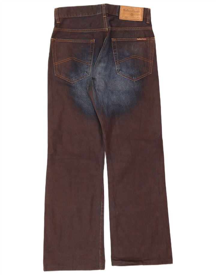 Jeans bootcut da uomo Marlboro Classics W30 L29 cotone color block marrone