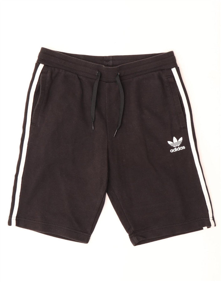 Pantaloncini sportivi Adidas da ragazzo 12-13 anni in cotone nero